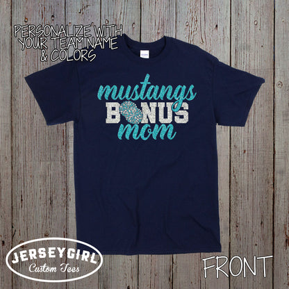 custom cheer bonus mom shirt