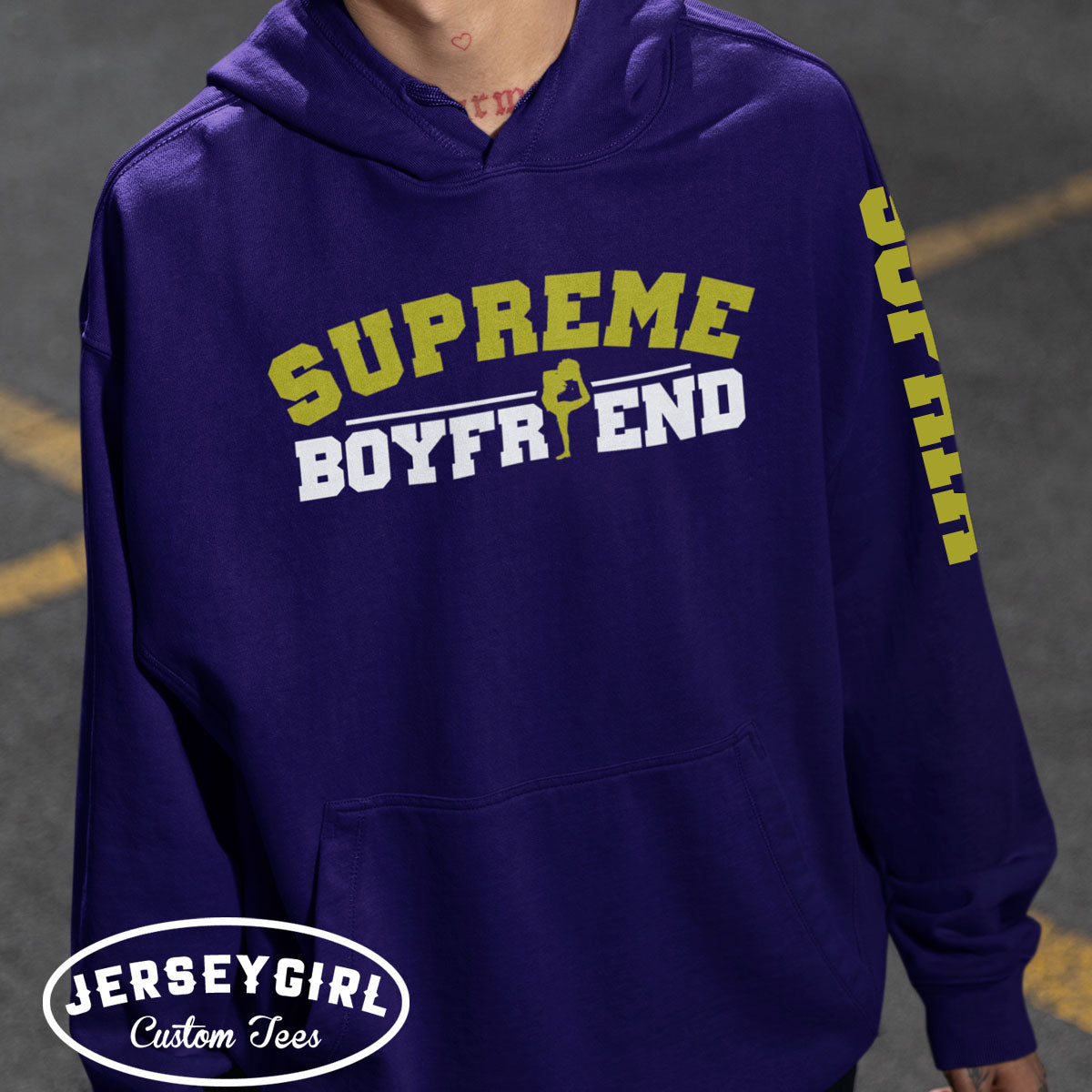 custom cheer boyfriend hoodie