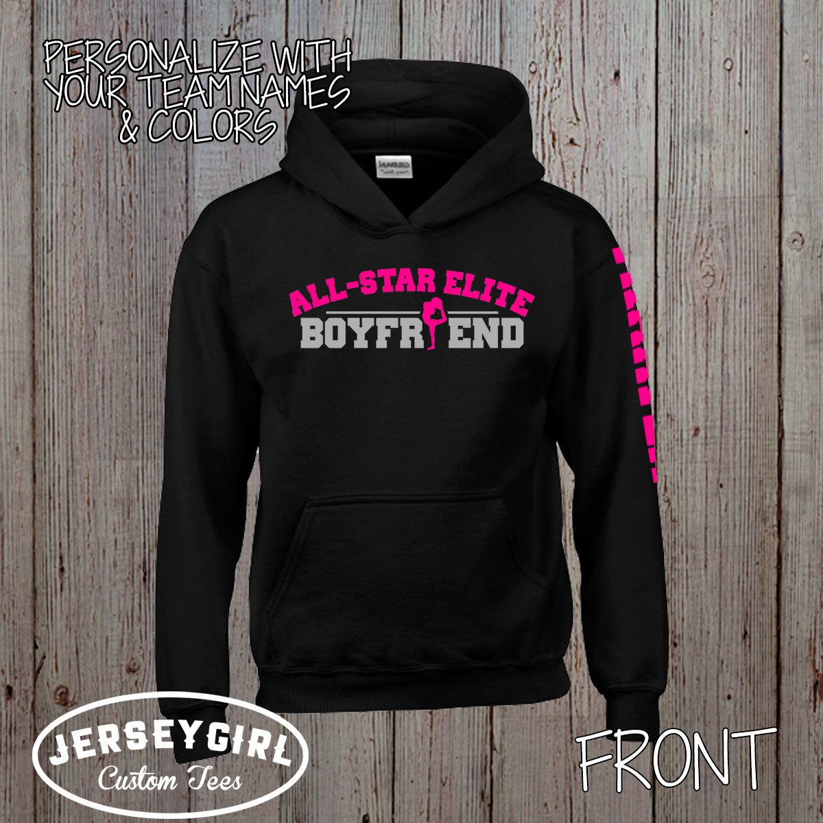 custom cheer boyfriend hoodie