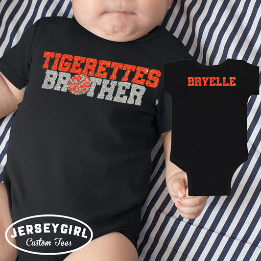 Custom Cheer Brother Shirt with Cheerleader's Name