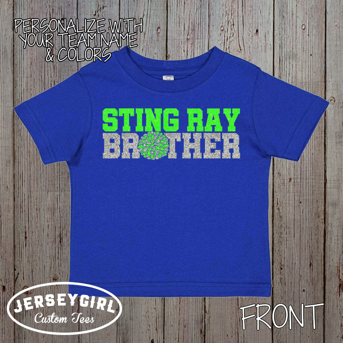 Custom Cheer Brother Shirt with Cheerleader's Name