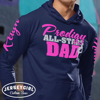 custom cheer dad hoodie with name