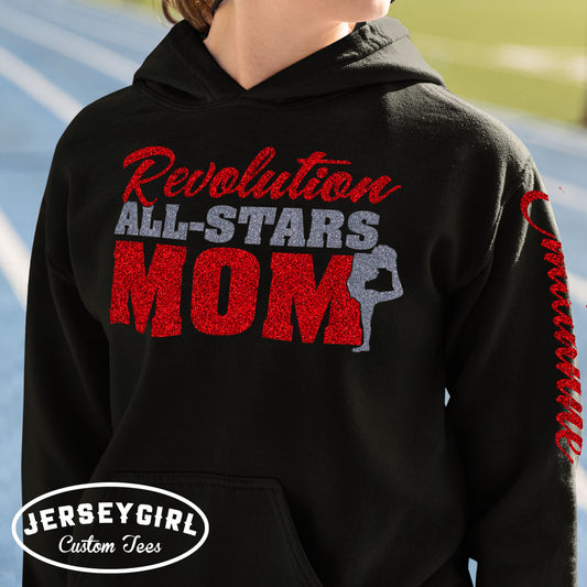 custom cheer mom hoodie with name
