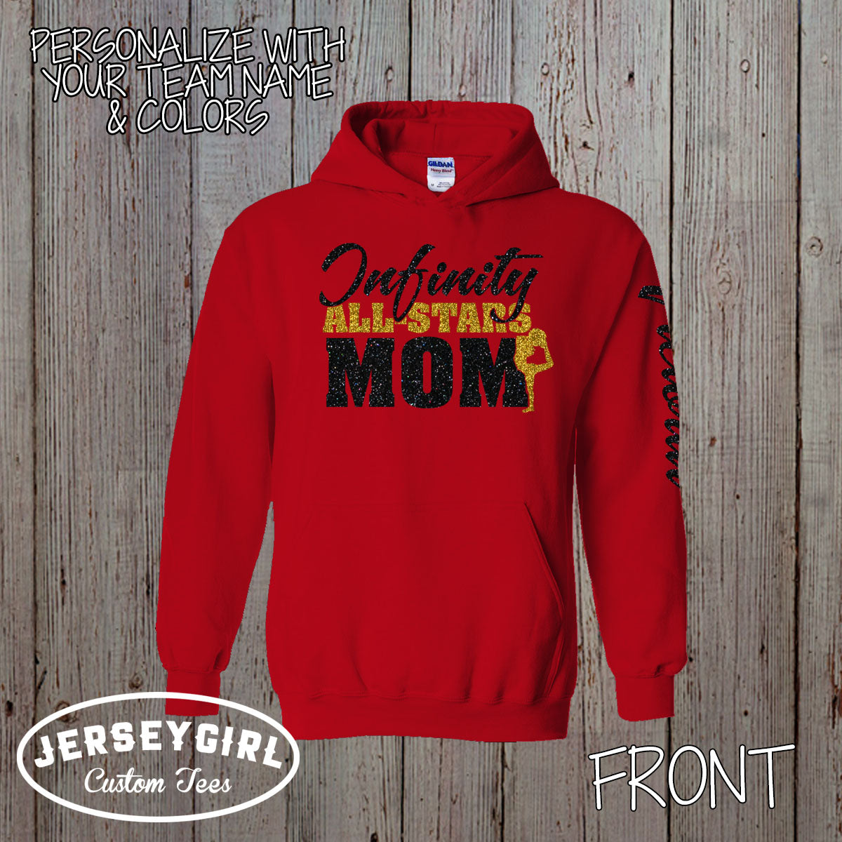 custom cheer mom hoodie with name