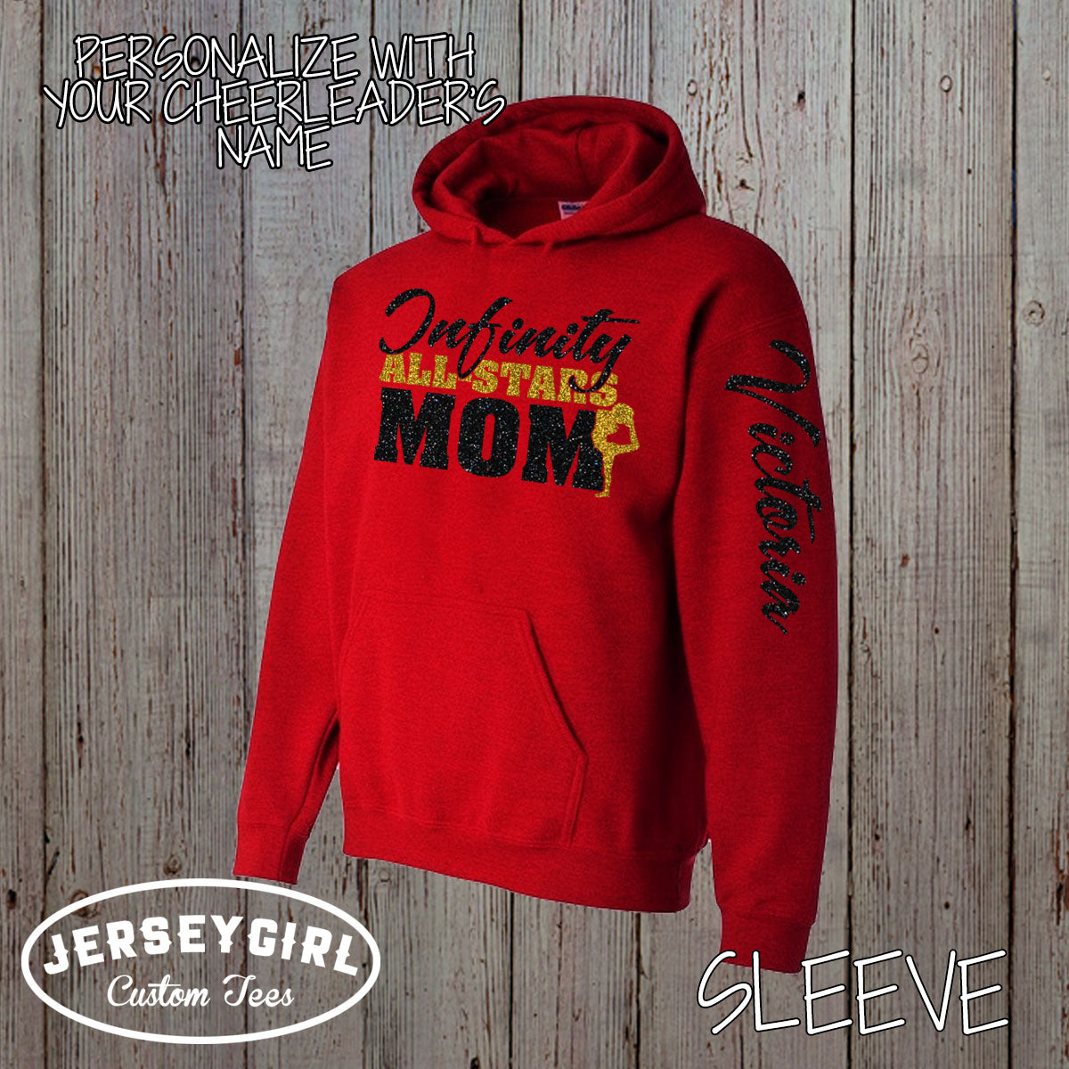 custom cheer mom hoodie with name
