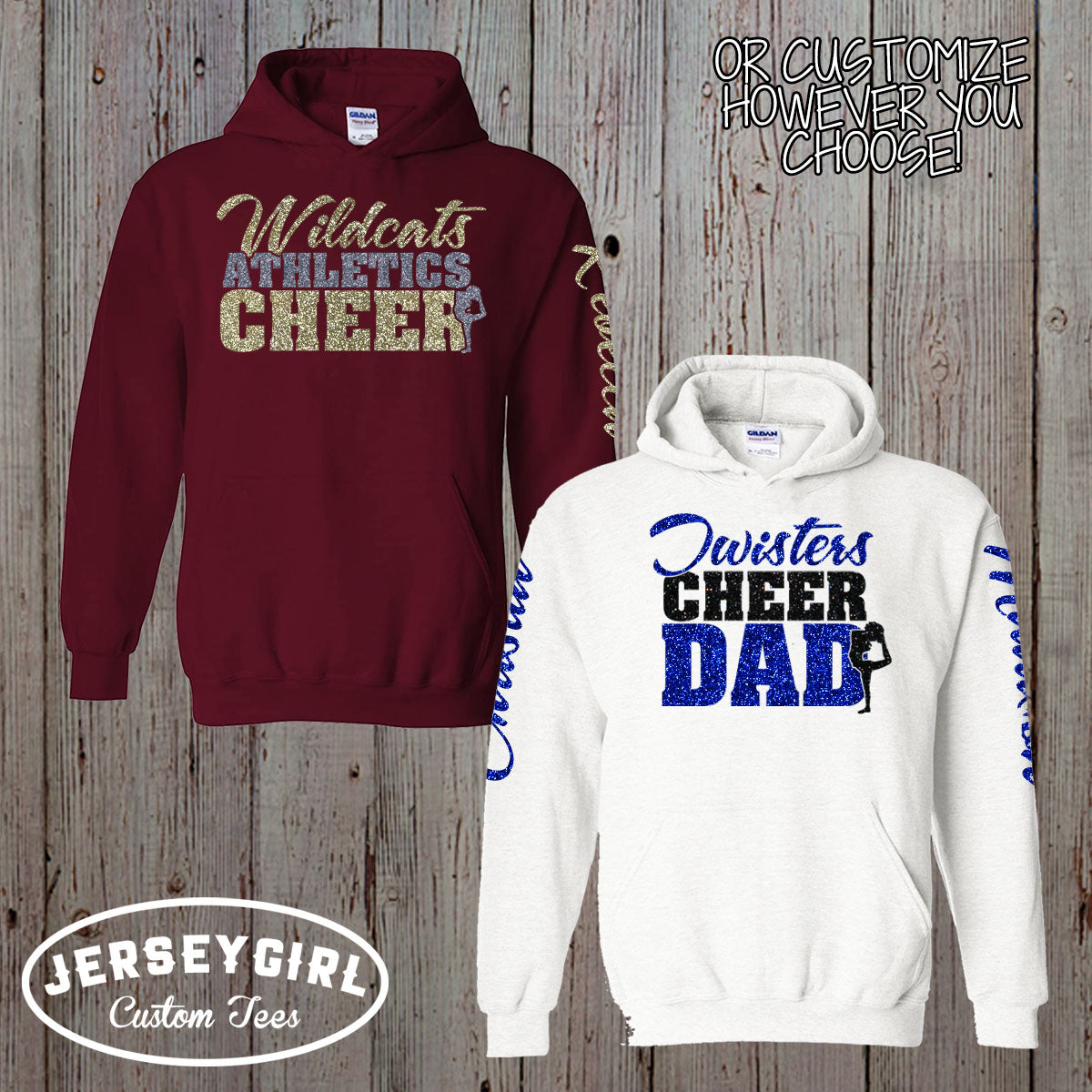 custom cheer mom hoodie with name