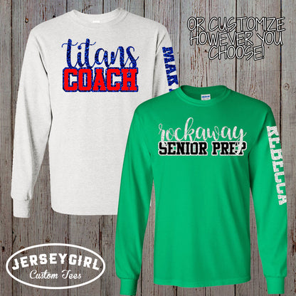 custom long sleeve cheer shirts