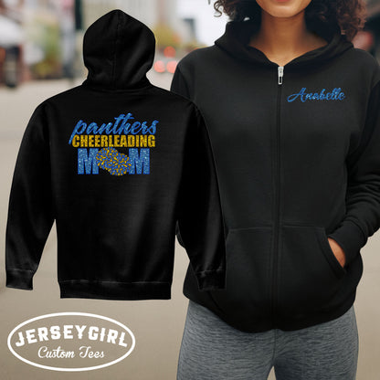 custom cheer mom zip up hoodie