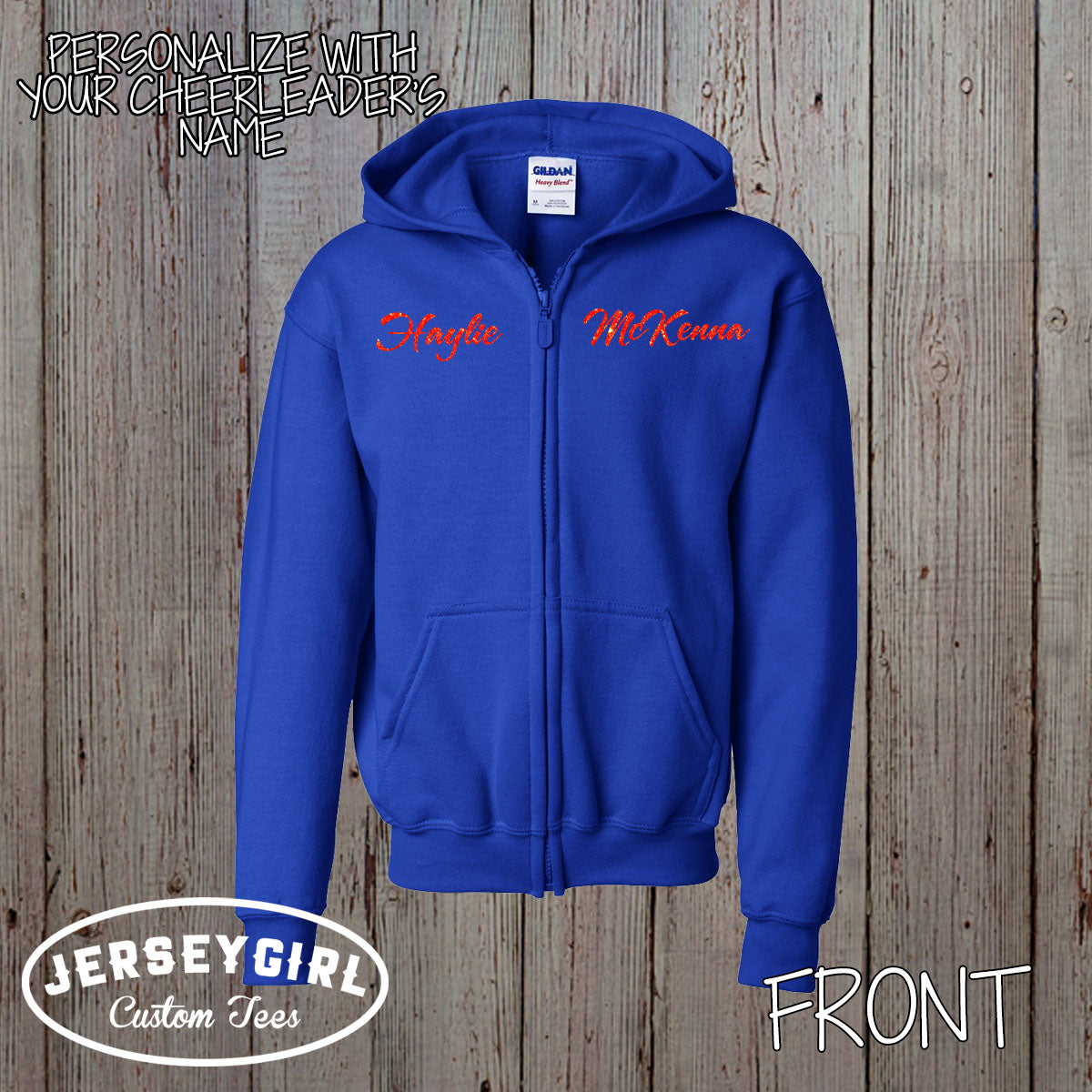 custom cheer mom zip up hoodie