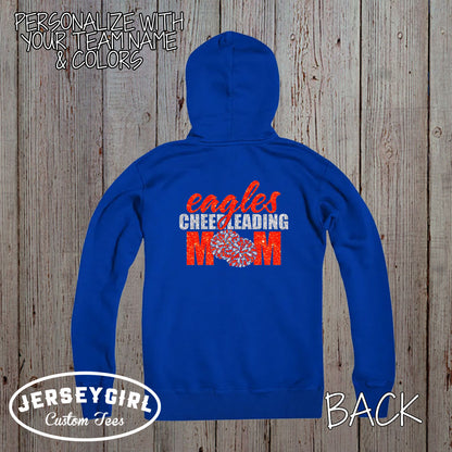 custom cheer mom zip up hoodie