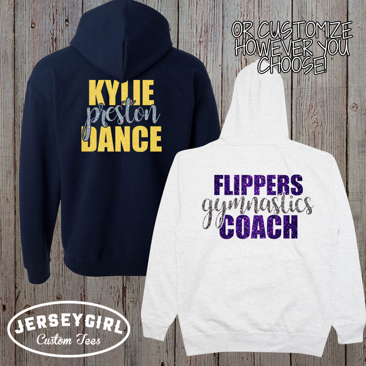 custom cheer zip up hoodie with name