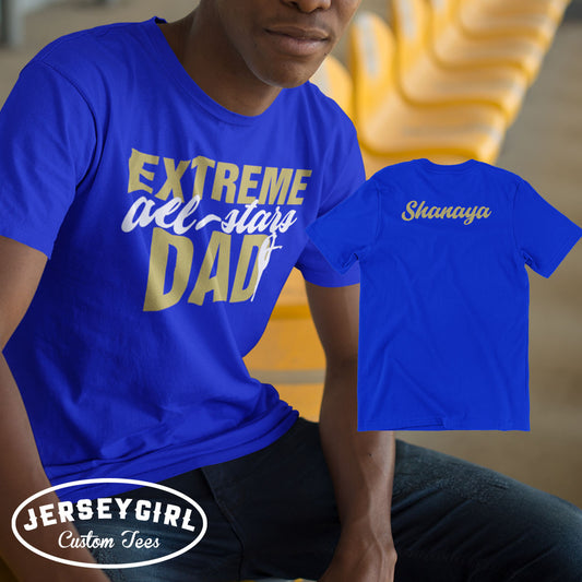 all-star cheer dad shirt with name