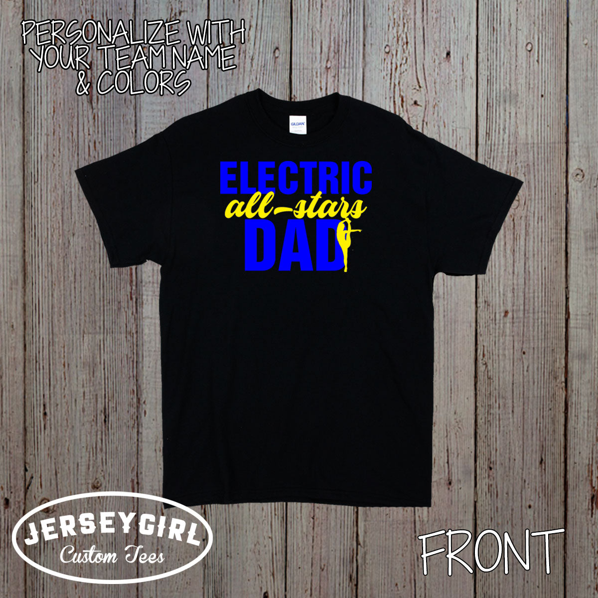 all-star cheer dad shirt with name