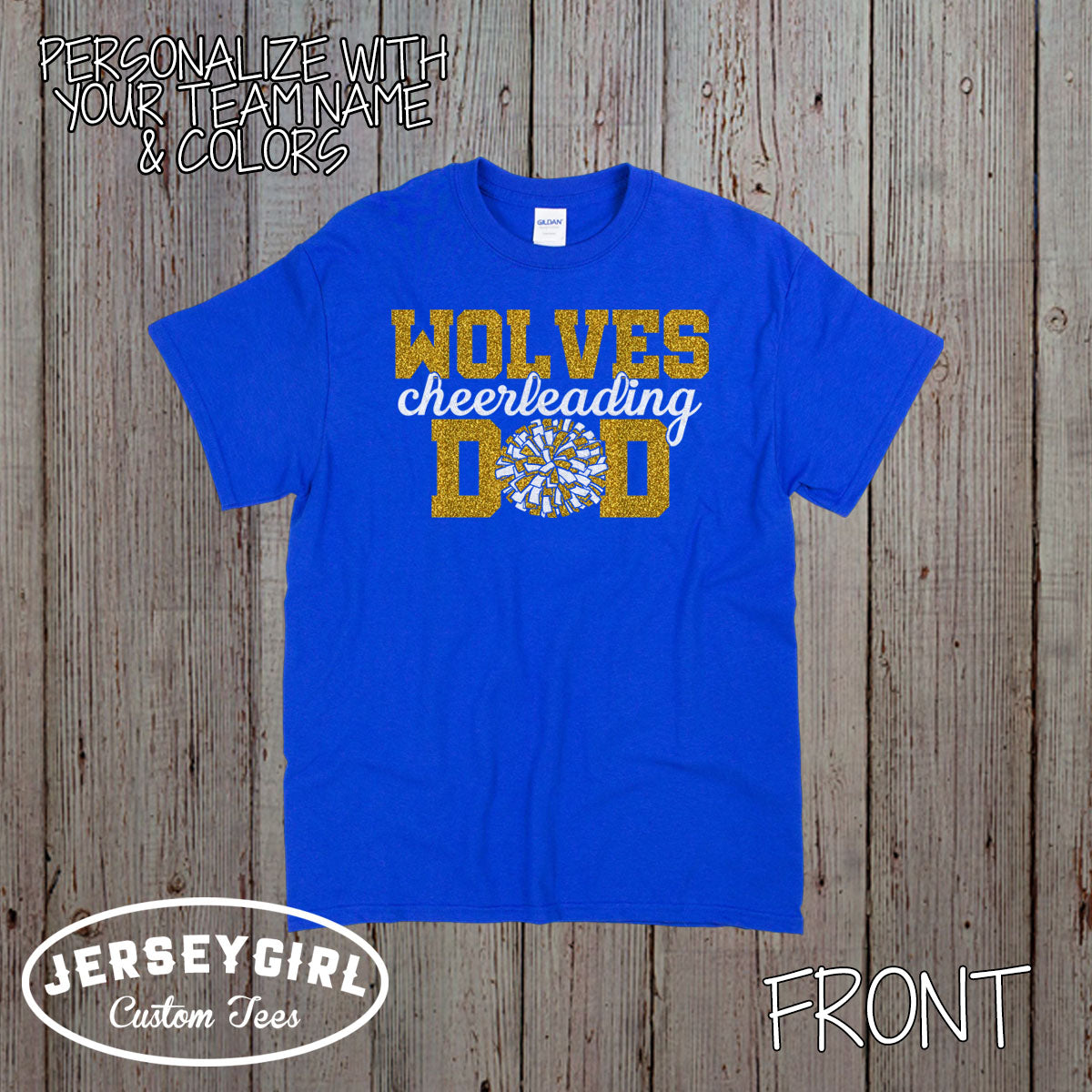 personalized cheerleading dad shirt