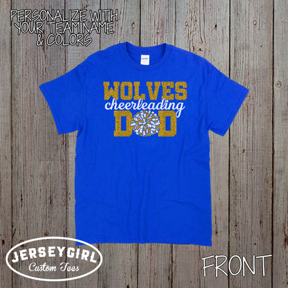personalized cheerleading dad shirt