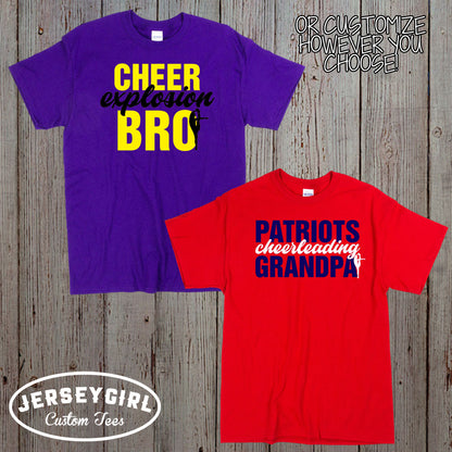 all-star cheer dad shirt with name