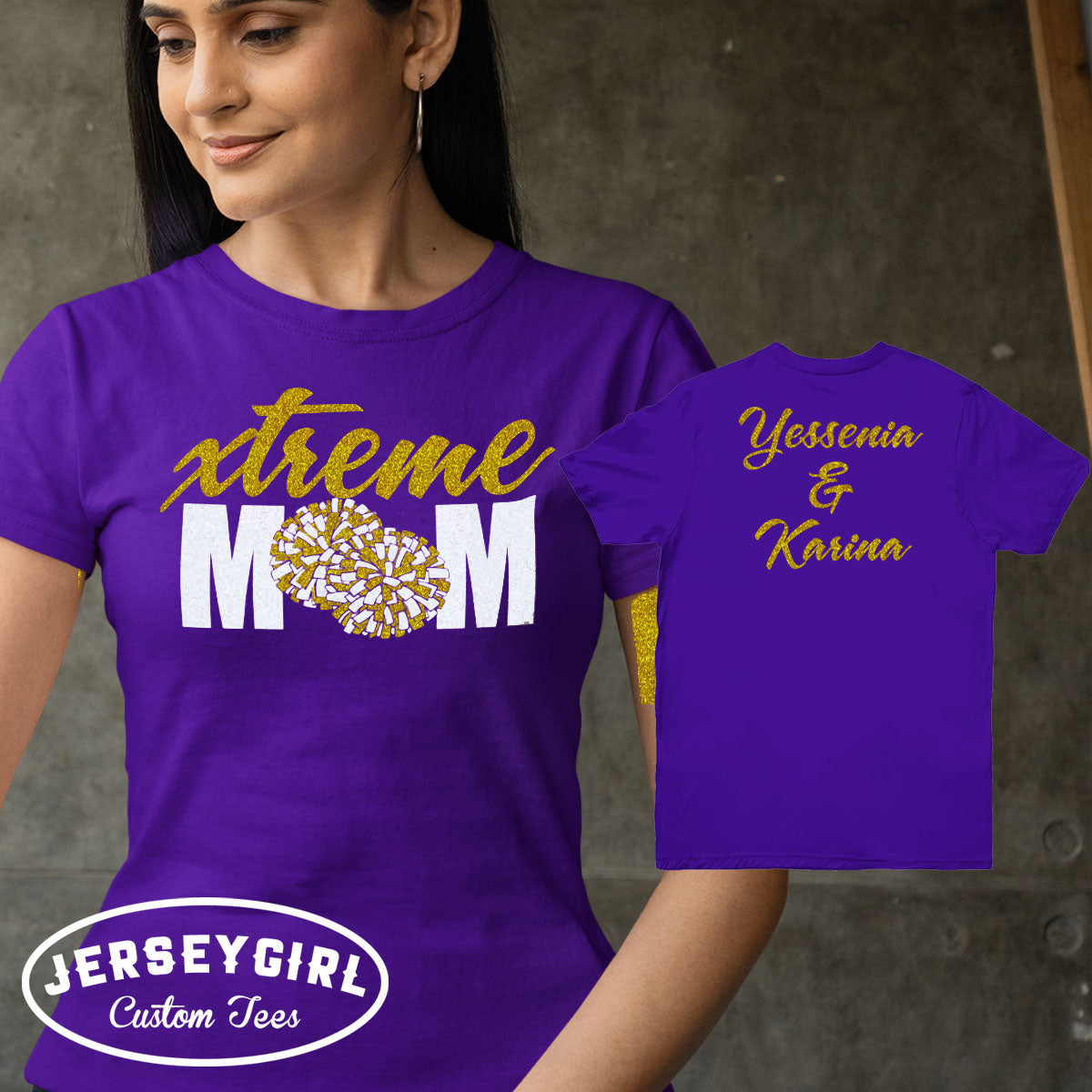 personalized cheerleading mom shirt