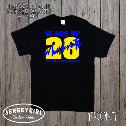 personalized Class of 2026 shirt