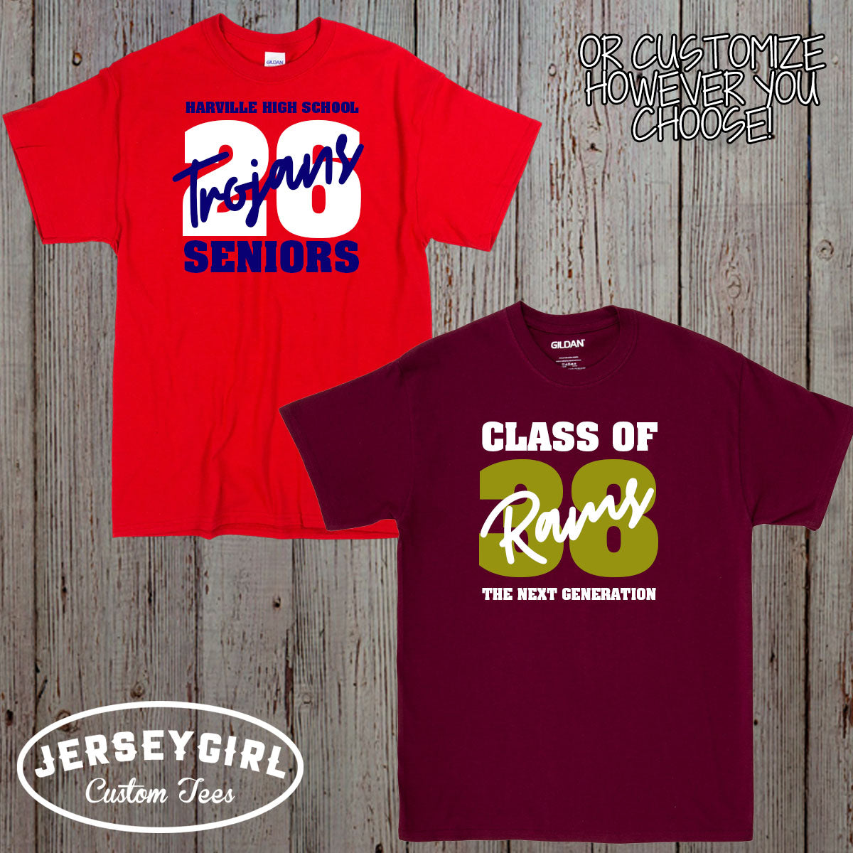 personalized Class of 2026 shirt