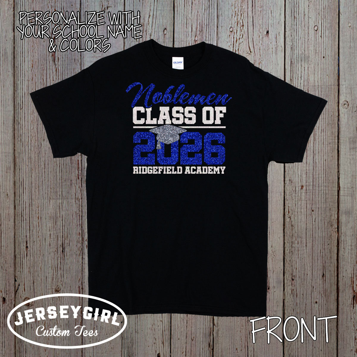 glitter Class of 2026 shirts