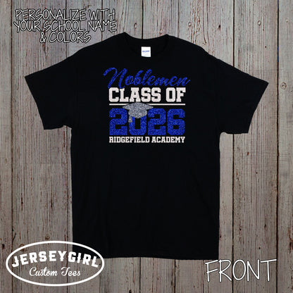 glitter Class of 2026 shirts