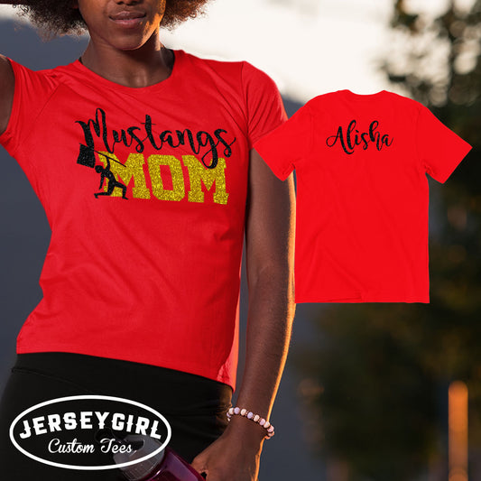 custom glitter color guard mom shirt