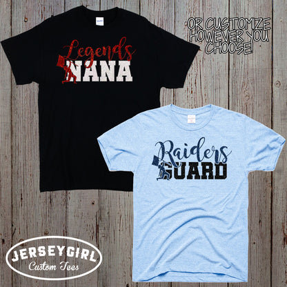 custom glitter color guard mom shirt