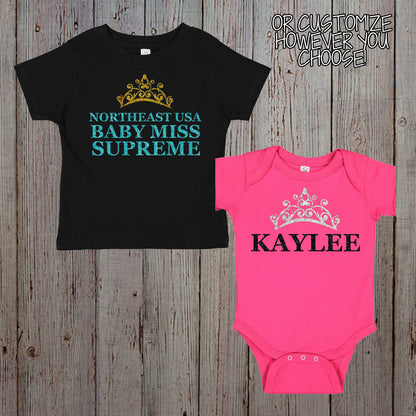 baby pageant title shirts