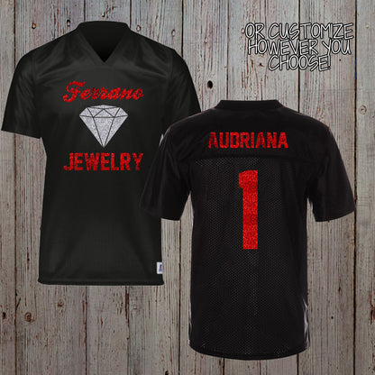 custom bride squad bachelorette football jersey