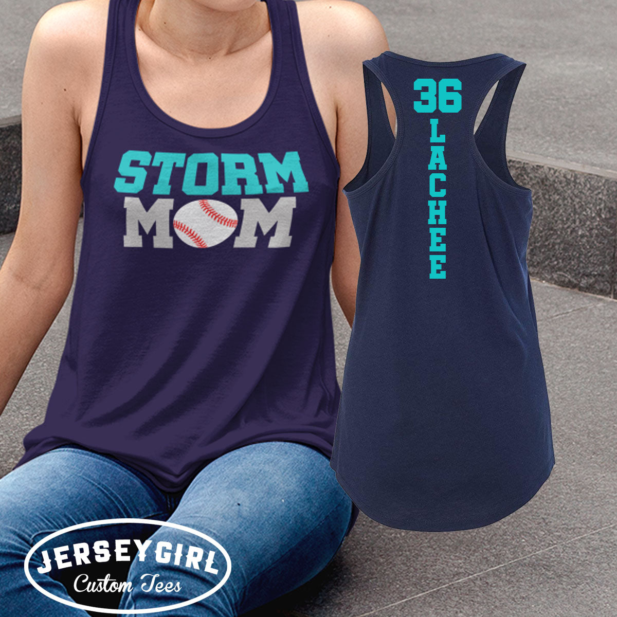 custom baseball mom tank top