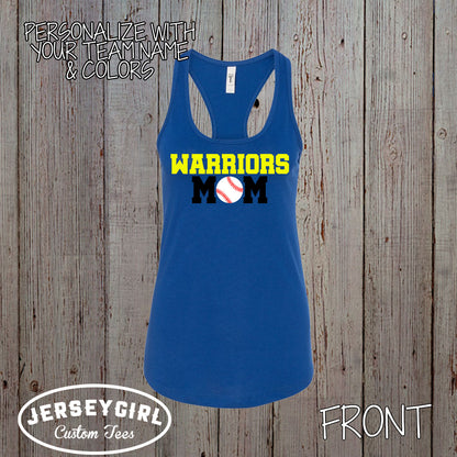 custom baseball mom tank top
