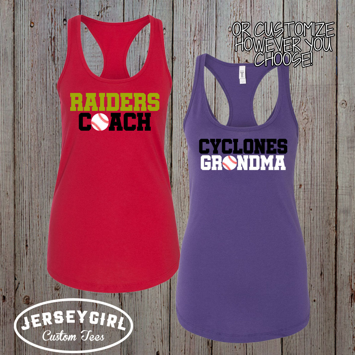 custom baseball mom tank top