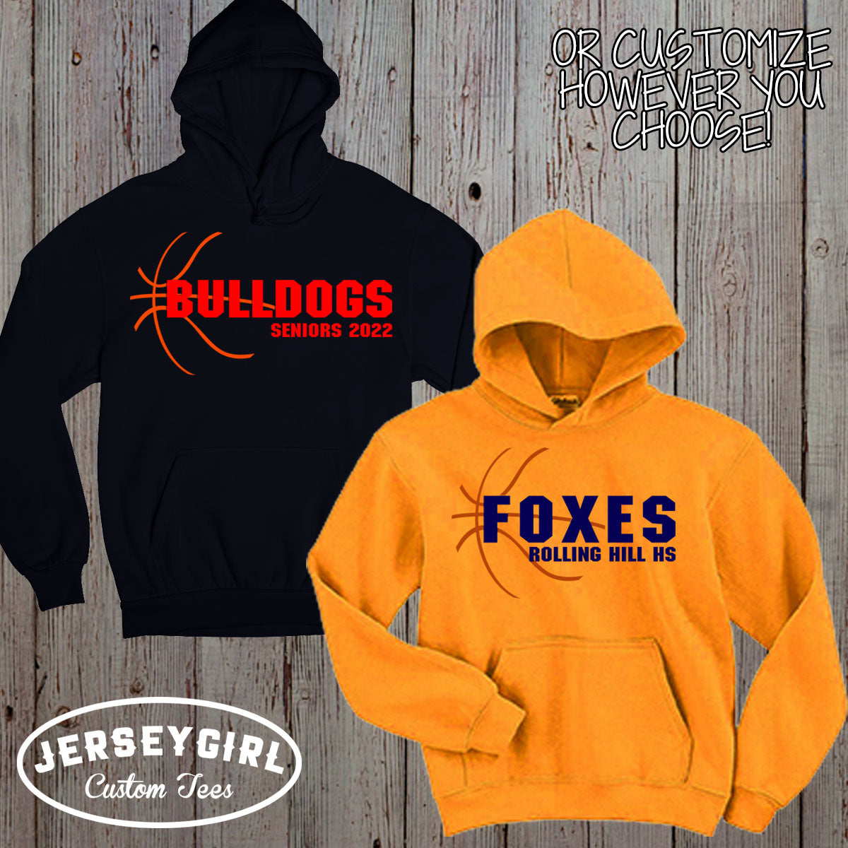 custom basketball team hoodies
