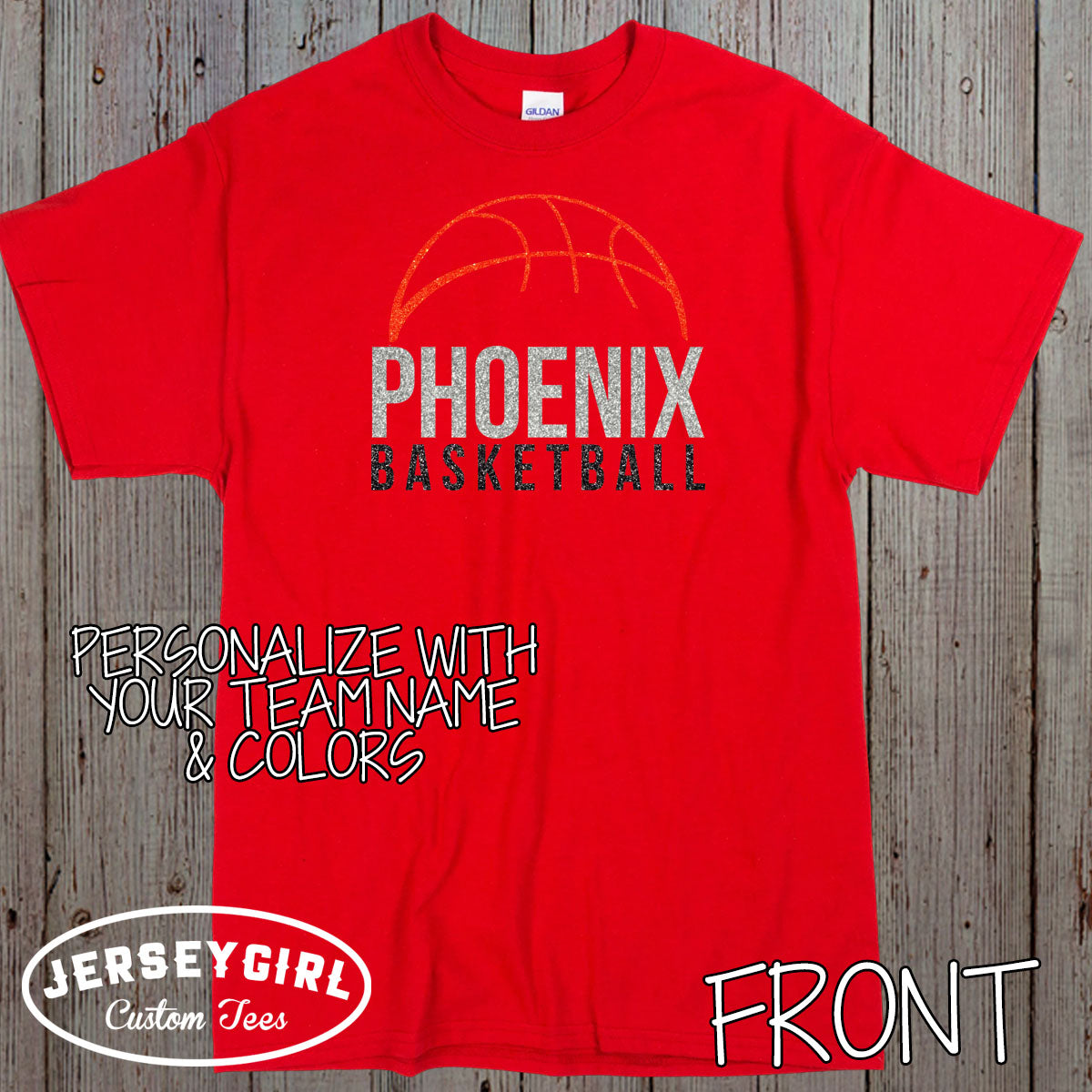 custom glitter basketball shirt