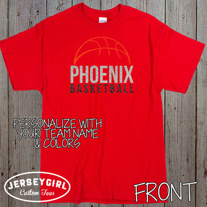 custom glitter basketball shirt
