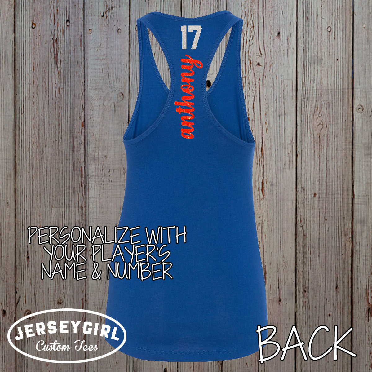 custom glitter football tank top