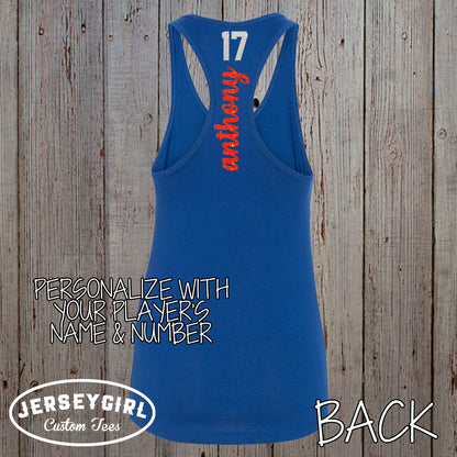 custom glitter football tank top