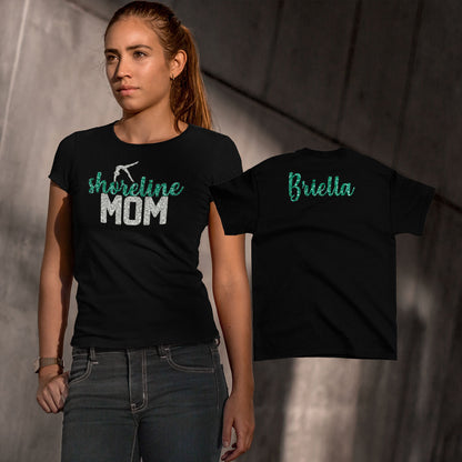 custom bling gymnastics mom shirt