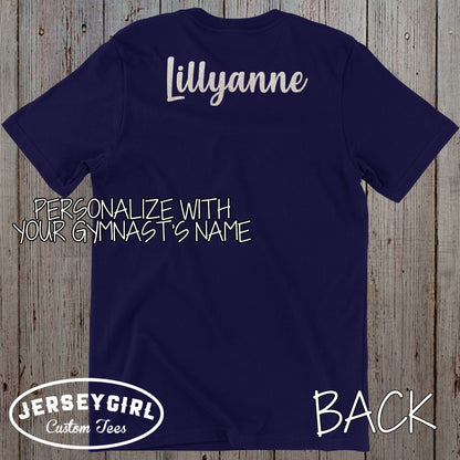 custom bling gymnastics mom shirt