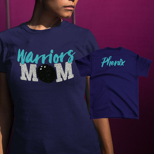 glitter bowling mom shirt
