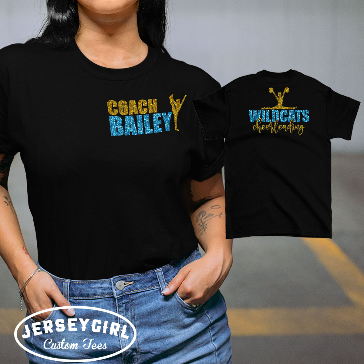 custom cheerleading coach shirts