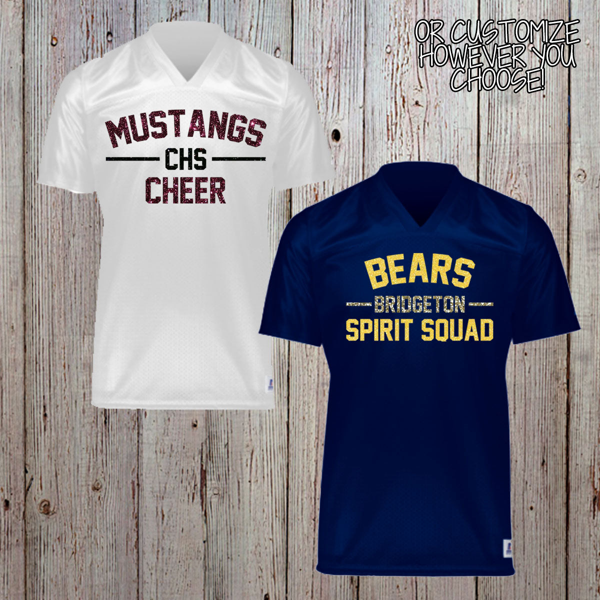 custom cheer football jersey