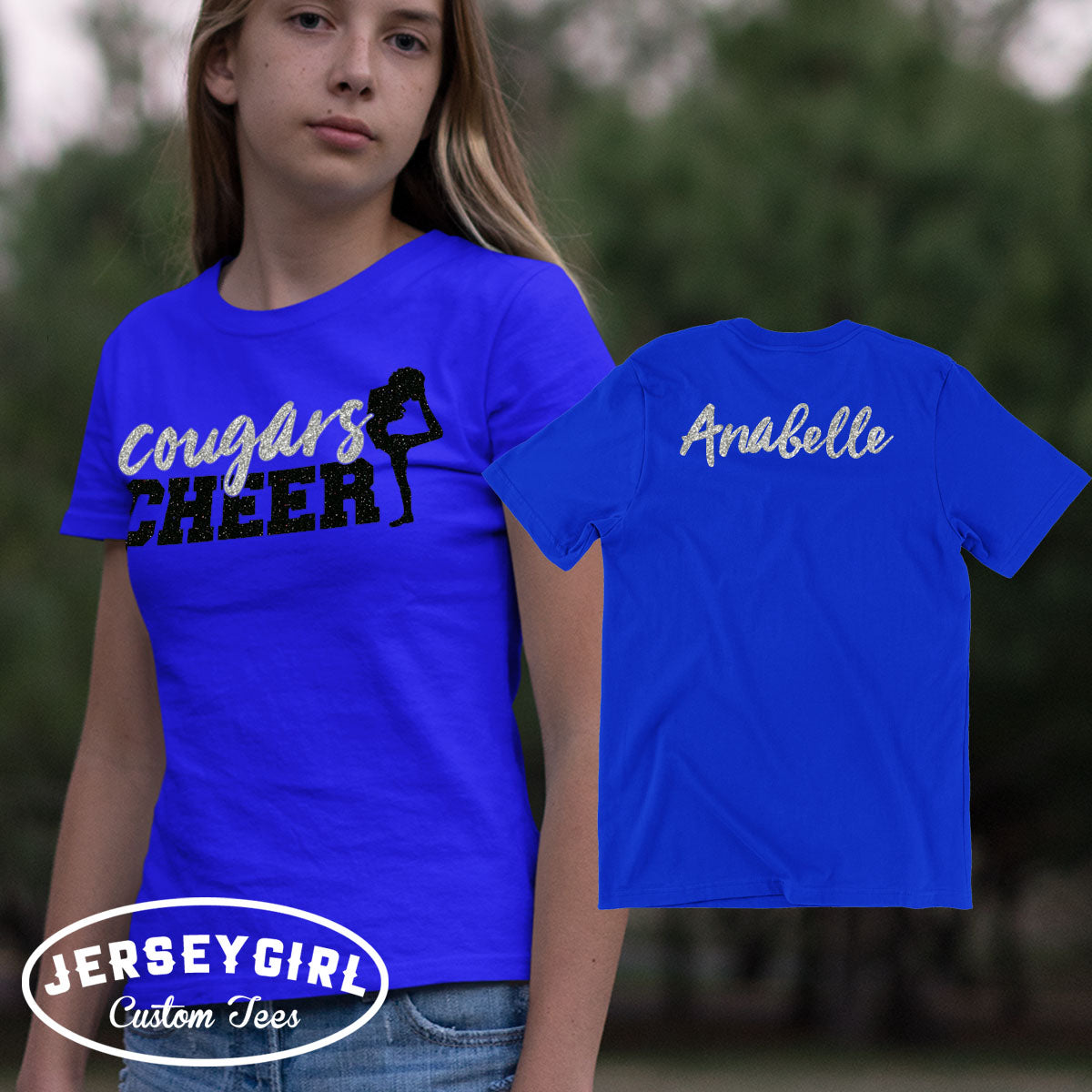 Custom Glitter Cheer Shirts