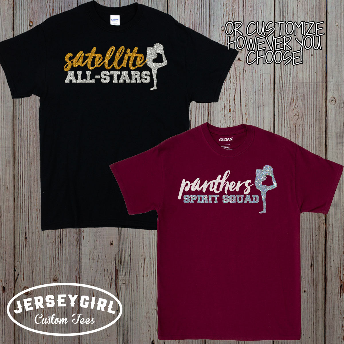 Custom Glitter Cheer Shirts