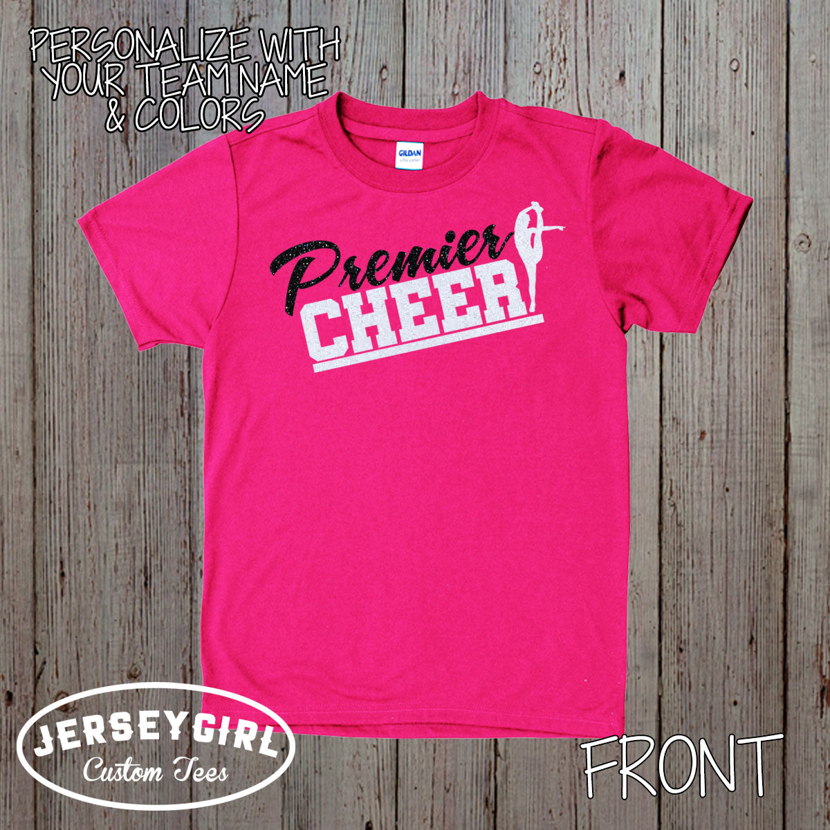 Custom Glitter Cheer Shirt