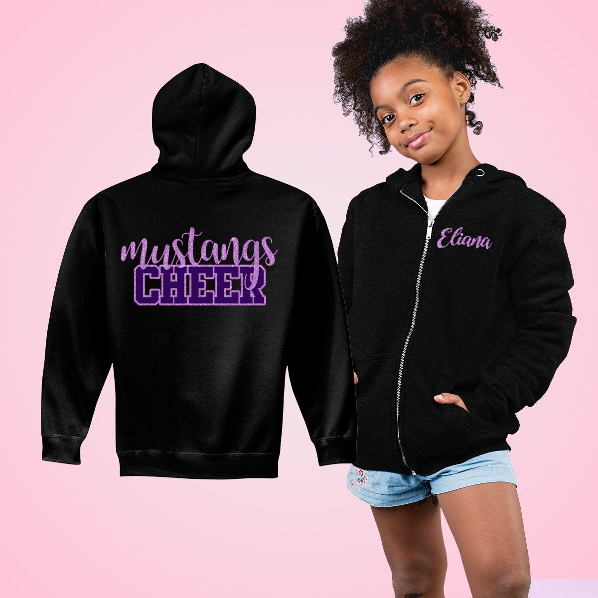 Custom Cheer Zip Up Hoodie