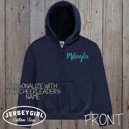 Custom Cheer Zip Up Hoodie