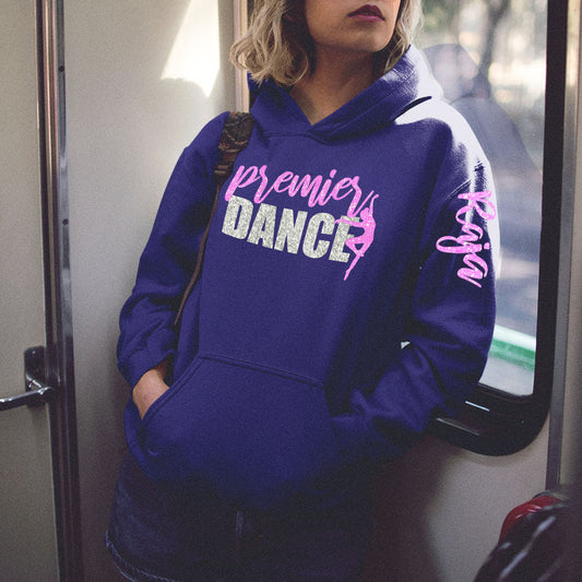 custom glitter dance hoodie