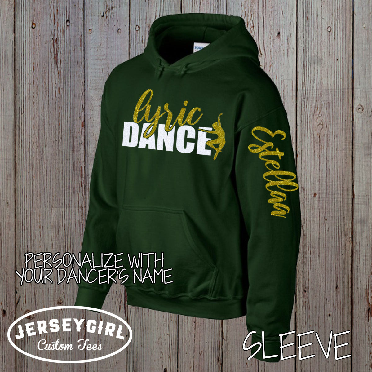 custom glitter dance hoodie