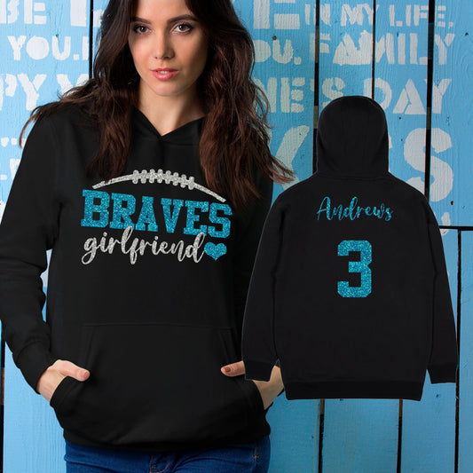 custom football girlfriend hoodie